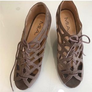 MIA lace up wedges